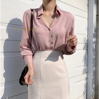 IT022 S M L TARA Shirt เสื้อเชิ้ต คอปก แขนยาว มีมากกว่า 30 สี มี 6 ไซซ์ รุ่นยอดฮิต ทรงคลาสสิค ผ้าไหมอิตาลีอย่างดี