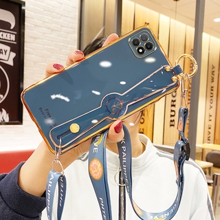 เคสโทรศัพท์มือถือ Tpu พร้อมสายคล้องสําหรับ Samsung S10 Plus S9 Plus S20 Plus S10 Lite S20 FE S20 Ultra Luxury Soft TPU Wrist Strap Holder Phone Case with Free Lanyard