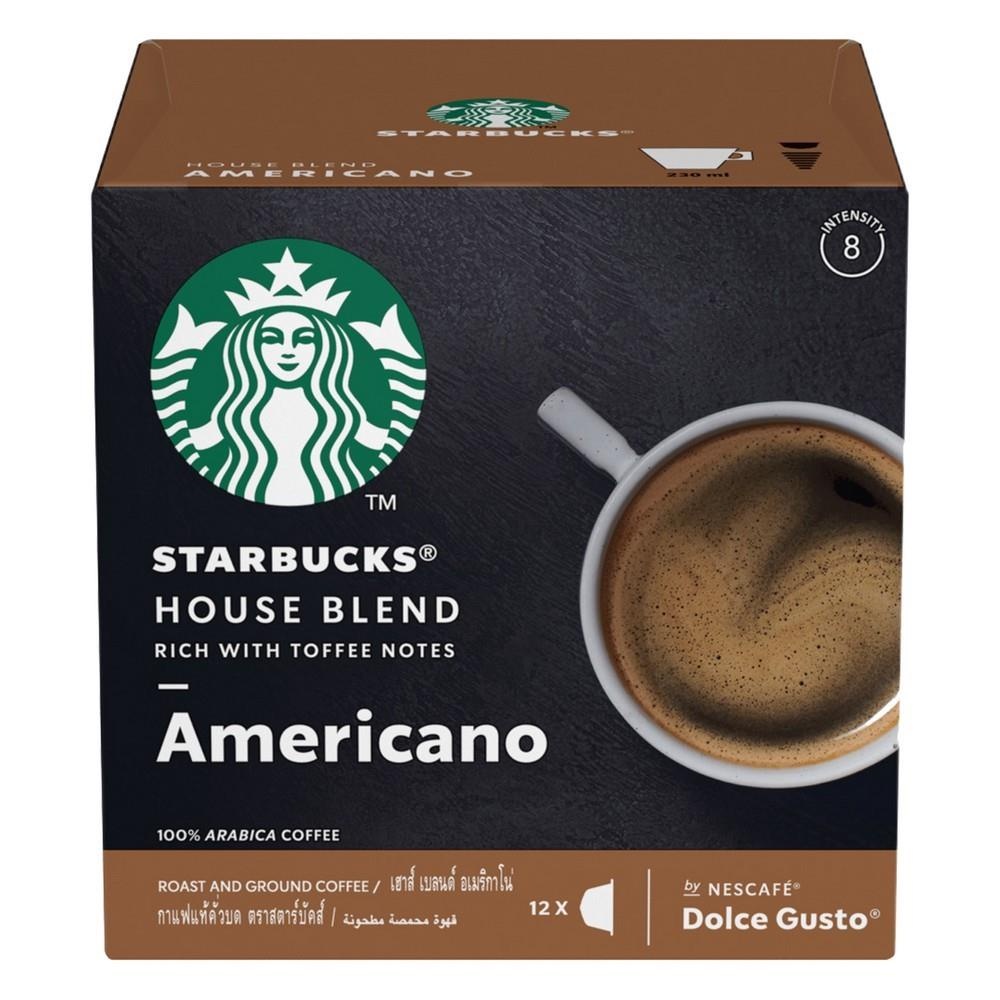Nescafe กาแฟแคปซูล สตาร์บัคส์ เฮาส์ เบลน อเมริกาโน่  สำหรับเครื่องชงกาแฟ NESCAF Dolce Gusto CAPSULE STARBUCKS AMERICANO