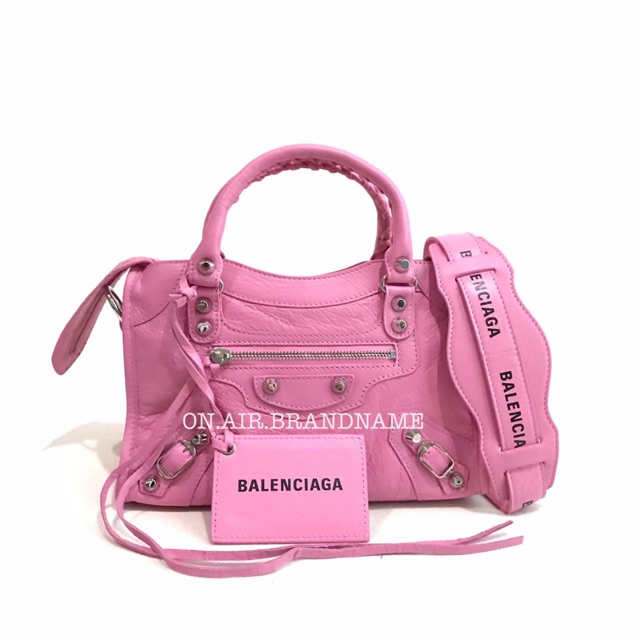 New Balenciaga classic mini city with logo strap