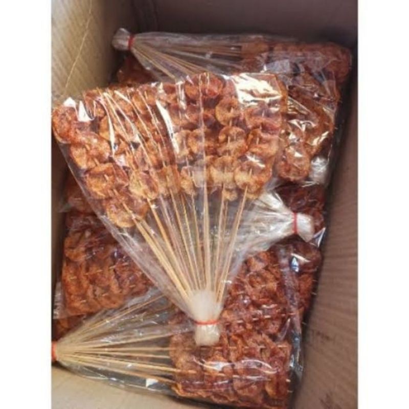 ปลาหวานเสียบไม้ 1ห่อมี12ไม้ ขายส่ง 1ลังมี10ห่อ 210บาท