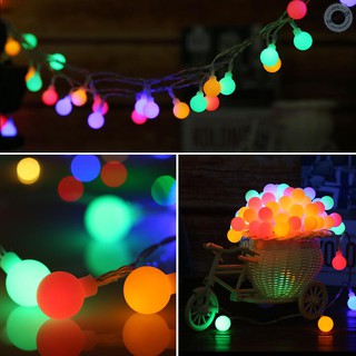 Globe String Lights Battery Powered 0.6W 10M 80LEDs Outdoor Fairy Lights Multi-Color 8 Modes Waterproof with Remote Control for Party Living Room Bedroom Patio Garden