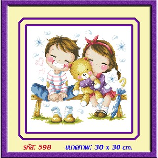 ไอแอมครอสติช iamcrossstitch DIY รหัส L-598 30x30 cm. ชุดอุปกรณ์งานฝีมือปักครอสติชครบชุด