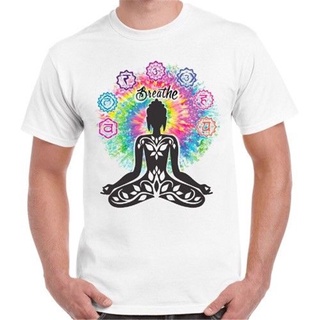 3nqk 【พร้อมส่ง】เสื้อยืดผ้าฝ้าย พิมพ์ลายพระพุทธรูปโยคะ Aztec Chakra สไตล์ฮาราจูกุ เรโทร สําหรับผู้ชายสามารถปรับแต่งได้