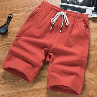 ✨กางเกงขาสั้น สามส่วน เอวยางยืด Mens Casual Shorts Fashion Comfy elastic Breathable pants  FS✨