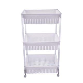 ชั้นวางของพลาสติก3ชั้นมีล้อ KEYWAY AP903 ชั้นวางของในครัว PLASTIC SHELF WITH CASTERS KEYWAY AP903