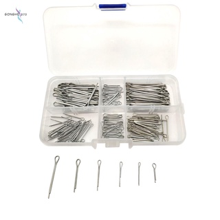 175Pc SPLIT PINS Cotter Fixings Set Assorted Sizes Zinc Plated Steel Hard Case