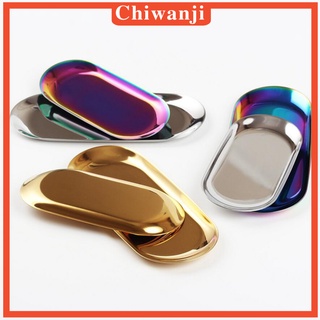 [Chiwanji] ถาดโลหะสําหรับเก็บเครื่องประดับสีเงิน