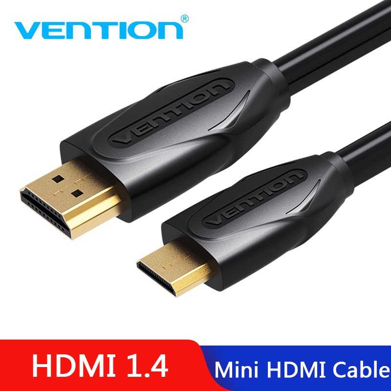 ตัวแปลงสาย HDMI เป็น HDMI มินิ สาย HDMI ความเร็วสูง รองรับ Full HD 1080P สำหรับแท็บเล็ต กล้องดิจิตอล กล้องวิดีโอ VAA-D02