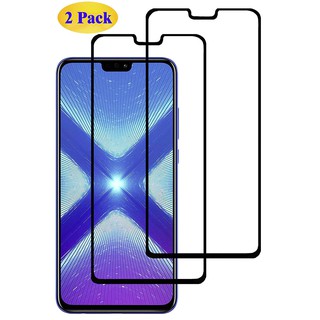 2 PCS กระจก กระจกนิรภัย Honor 8C 8 C อุปกรณ์กันรอยหน้าจอ Honor 8X 8 X ฟิล์มกระจกนิรภัย เต็มจอ