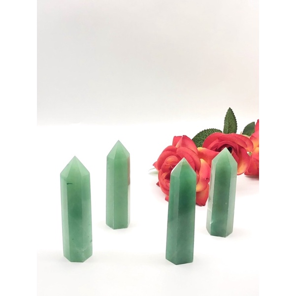 1Pc Natural Green Aventurine Point / Top Quality / Aventurine provides strength, confidence, courage