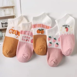 ถุงเท้า ข้อสั้น ถุงเท้าเกาหลี มี8แบบให้เลือก (1 แพคมี 5ลาย) ใส่ได้ทั้ง ช/ญ🧦🧦