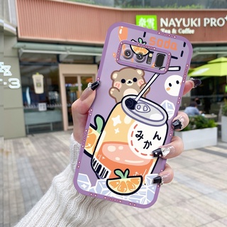 สําหรับ Samsung Galaxy Note 8 Note8 Note 9 Note9 เคส ดีไซน์ใหม่ บาง แฟชั่น หมี กันกระแทก เคสขอบสี่เหลี่ยม ฝาครอบเต็มรูปแบบ เคสป้องกันกล้อง Angel Eye