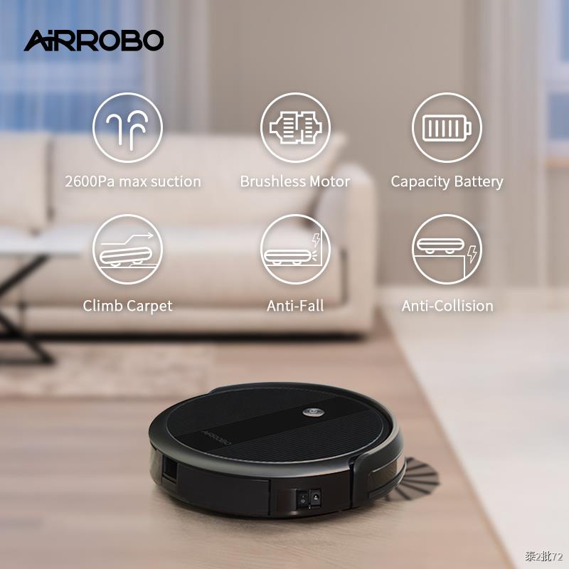 Airrobo P10 Robot Vacuum Cleaner 2600PA Poweful Suction Zigzag Route ...