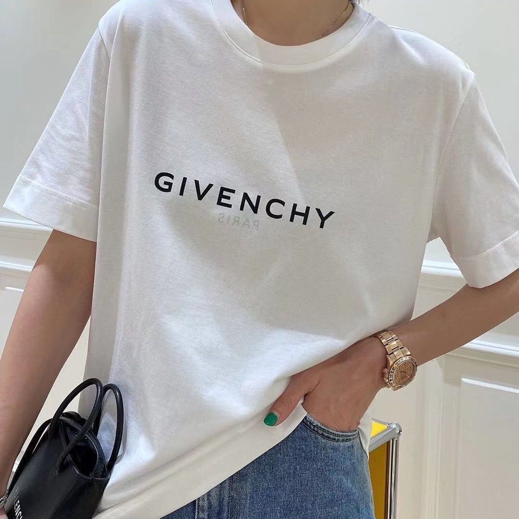 เสื้อยืดแขนสั้น ผ้าฝ้าย พิมพ์ลายป้าย Give nc hy