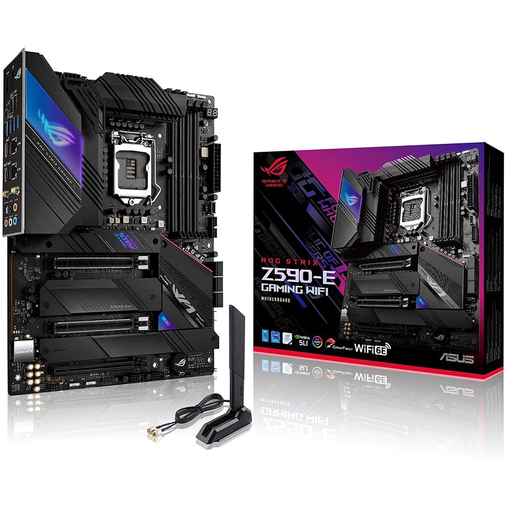 ASUS ROG Strix Z590-E Gaming WiFi 6E LGA 1200(Intel 11th/10th Gen) ATX Gaming Motherboard