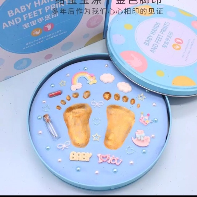 BAB ชุดของขวัญเด็กแรกเกิด ที่ปั้ม มือ-เท้า ทารก ชุดของขวัญเด็กอ่อน เซ็ตเด็กแรกเกิด