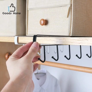 Goody Home ที่แขวนถ้วยหรือของใช้อเนกประสงค์ ไม่ต้องเจาะผนัง เพียงแขวนเสียบกับฐานชั้นของตู้ครัว ตู้แขวนลอย