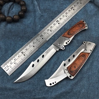 Folding Knife มีดพับ มีดเดินป่า มีดล่าสัตว์ แบบใหม่ มีดพับหางแฉก กีฬากลางแจ้ง Swiss Army Knife Hunting Knife