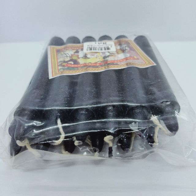 เทียนไขสีดำ ขนาด 9หุน สั้น ตราช้างคู่ เทียนหอม เทียน เทียนไข candle เทียนดำ เทียนไขดำ สีดำ - รูปที่ 4