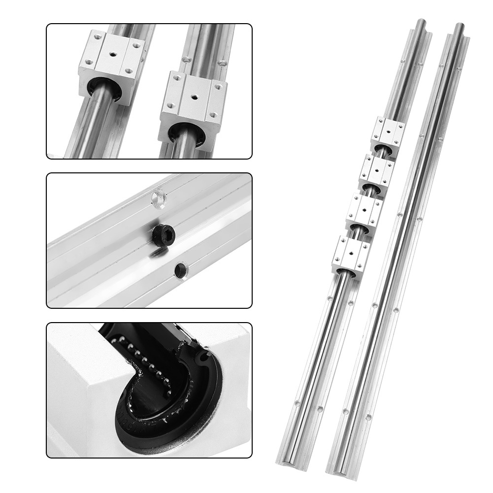 เครื่องมือ Sbr16-750 มม. 16 มม. Linear เพลาสไลด์ราง 4 Sbr16Uu แบริ่ง ...