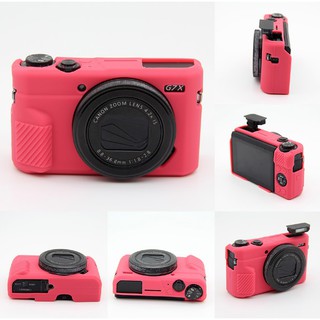 ซิลิโคน Canon G7X Mark II สีชมพูเข้ม