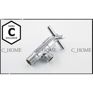 [C_HOME]ก๊อกฝักบัว สต๊อปวาล์ว ก๊อกฝักบัว หัวกากบาท ชุบโครเมี่ยม และ สแตนเลส มีสองแบบ