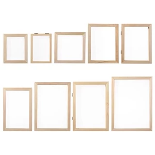BROA การทํากระดาษ Mould Frame หน้าจอการทํากระดาษงานฝีมือไม้การเรียนรู้หลายขนาด