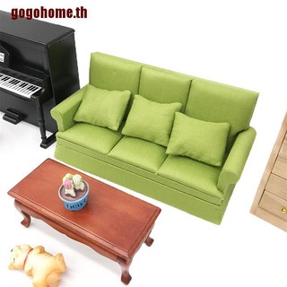 【GOGOHOME】โซฟาเฟอร์นิเจอร์ พร้อมหมอน 3 ชิ้น สําหรับบ้านตุ๊กตา