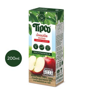 TIPCO น้ำแอปเปิ้ลผสมน้ำองุ่น Apple juice &amp; Grape 100% ขนาด 200 มล.