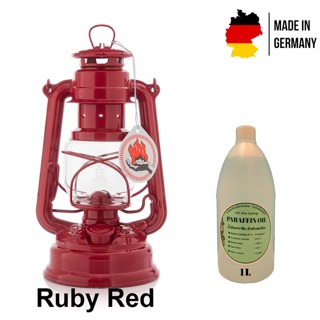 ตะเกียงรั้ว Feuerhand baby special 276 สี Ruby Red พร้อมน้ำมันพาราฟิน