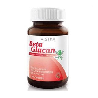 Vistra Beta Glucan Plus วิสทร้า เบต้า กลูแคน พลัส ช่วยเสริมสร้างภูมิคุ้มกัน บรรเทาอาการภูมิแพ้ ขนาด 30 แคปซูล 08000