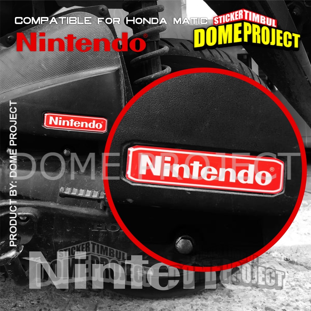 สติ๊กเกอร์รถจักรยานยนต์ HONDA พร้อม RAISED EMBLEM ESP 3D NINTENDO LOGO VARIO BEAT SCOOPY PCX COOL AESTHETIC อุปกรณ์เสริม