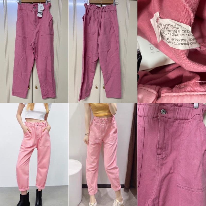 NEW WITH TAG กางเกงยีนส์ BUGGY zara size S mex26 (งานหลุด QC ป้ายด้านใน) ผ้าหนักและสีสวยมาก