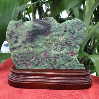 หินก้อนรู้บี้ซอยไซต์ ซอยไซต์ ทับทิม(Zoisite) Ruby Zoisite