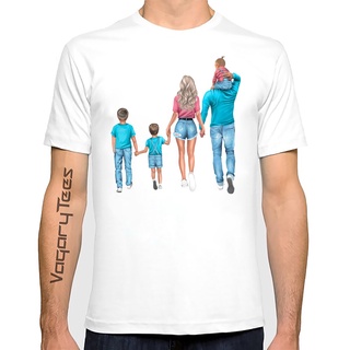 คอตต้อนคอกลมเสื้อยืด พิมพ์ลาย dad&amp;Mom สําหรับครอบครัว แม่ และลูก 2022S-5XL