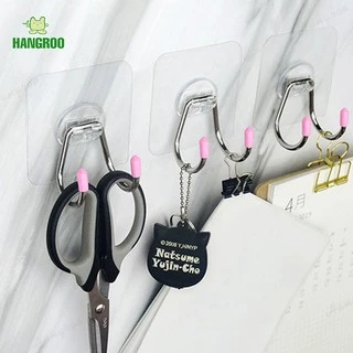 HANGROO H571 ที่แขวนของ ตะขอแขวนของ แบบติดผนัง ที่แขวนอเนกประสงค์ ไม่ต้องเจาะรู