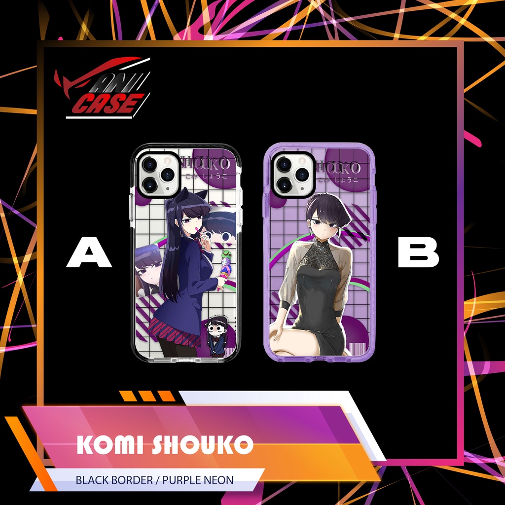 [Komi Cant COMMUNICATE] Komi Shouko Neon Case Casing Case 6 ถึง 15 Pro Max Cover Anime Phone Case