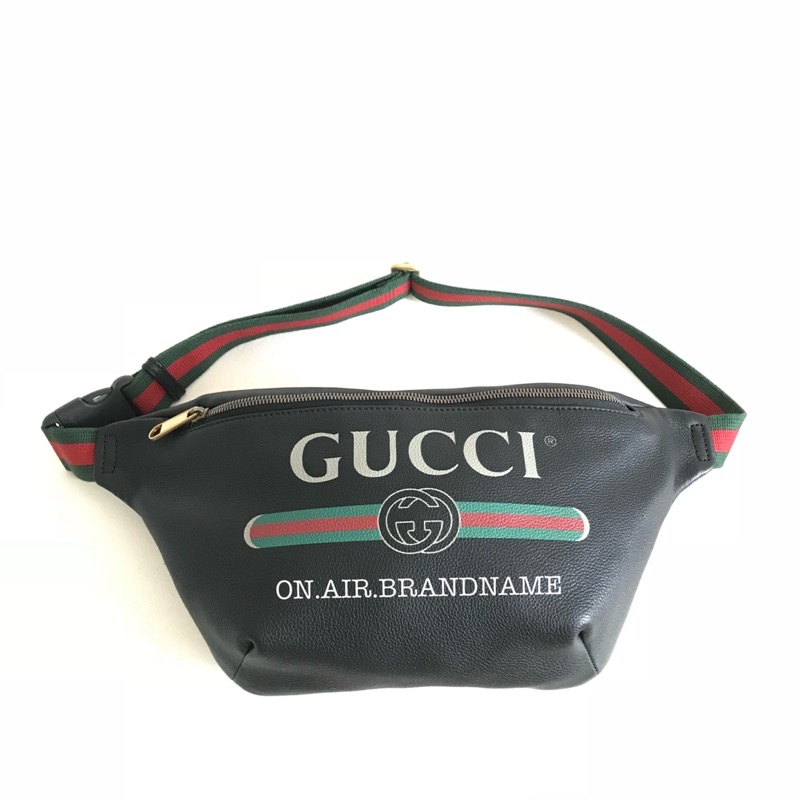 New gucci print leather belt bag สุดฮิต