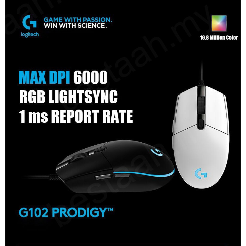 Logitech G 102 G 203 Prodigy เมาส์เกมมิ่ง 6 ปุ่ม 8000 DPI - bridgat.th ...