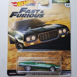 hotwheels Fast &amp; Furious 72 Ford Gran Torino Sport  ล้อยาง ท้องเหล็ก