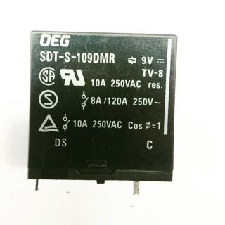 OEG SDT-S-109DMR Relay 9V TV-8, 10A/250V