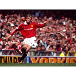 โปสเตอร์ David Beckham เดวิด เบคแคม Manchester United MUFC แมนเชสเตอร์ยูไนเต็ด แมนยู Poster รูปภาพ Red Devils ฟุตบอล