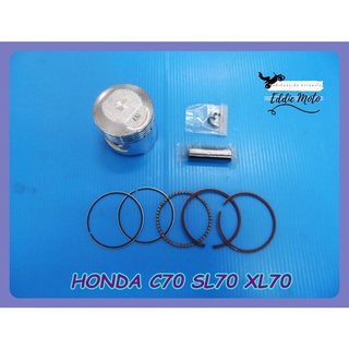 HONDA C70 SL70 XL70 PISTON and RING COMPLETE SET size 1.5  // ชุดลูกสูบ พร้อม แหวนลูกสูบ (ขนาด 1.5) สินค้าคุณภาพดี