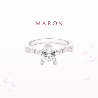 MARON - Little Mythical Stars Ring with White Topaz (7.2mm) แหวนพลอยดาว พลอยโทแพซสีขาว เงินแท้925