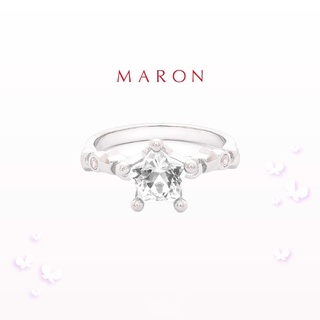 MARON - Little Mythical Stars Ring with White Topaz (7.2mm) แหวนพลอยดาว พลอยโทแพซสีขาว เงินแท้925