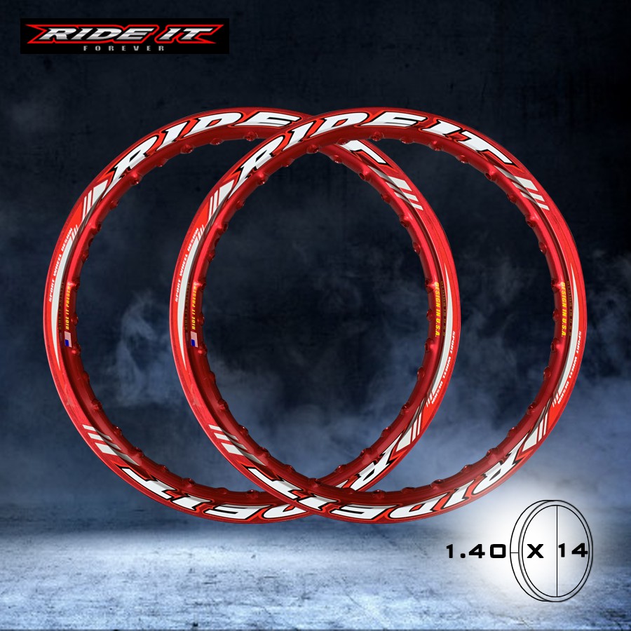 Ride It ล้อมอเตอร์ไซค์ ขอบ 1.40 x 14 รุ่น Spyder Effect rideitforever