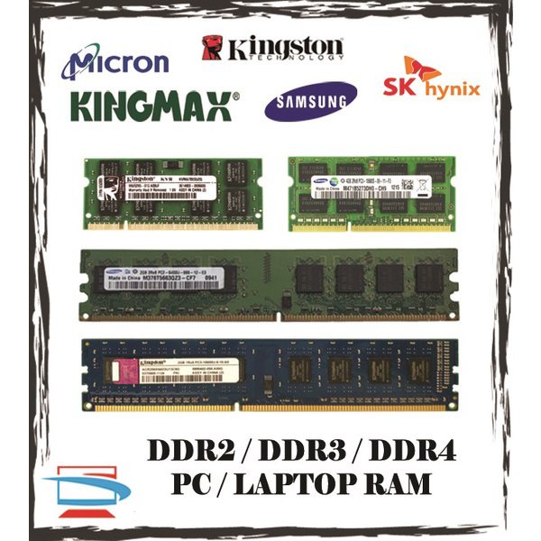 Mix Brand Ram 2GB 4GB 8GB DDR2 DDR3 DDR4 PC Desktop Laptop Notebook