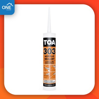 TOA 303 อะคริลิกซีลแลนท์ สีขาว ขนาดบรรจุ 280 มิลลิลิตร แด๊ป  acrylic sealant ทีโอเอ