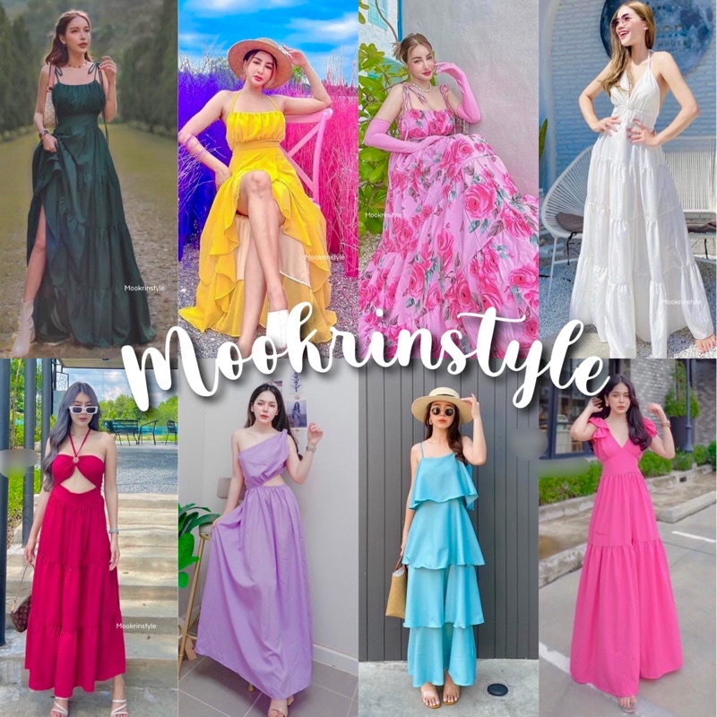MOOKRINSTYLE รวมเดรสสวยๆไว้ที่นี้ พร้อมส่ง ชุดออกงาน ไปเที่ยว มีให้เลือกหลายแบบ